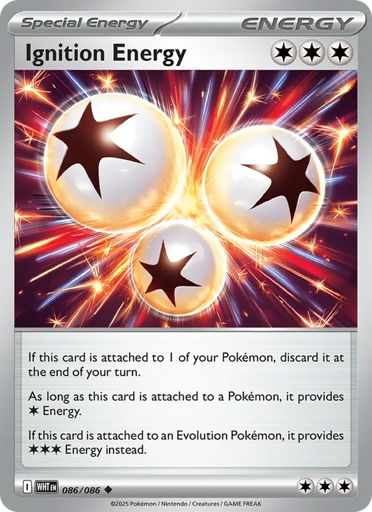 Ignition Energy Normal 086/86 White Flare Pokémon Card