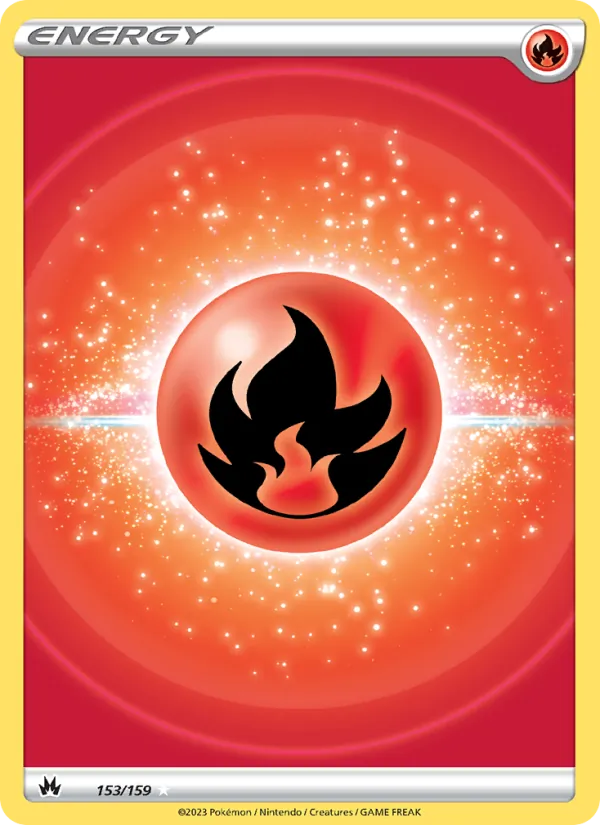 Fire Energy Holo 153/159 Crown Zenith Pokémon Card