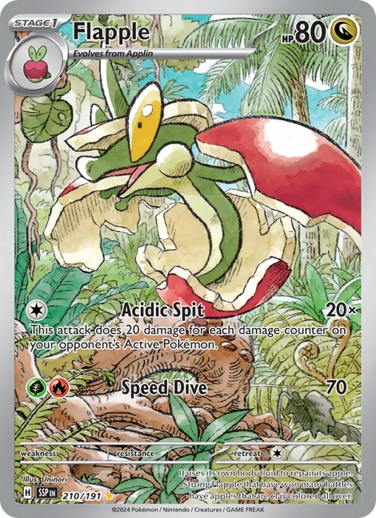 Flapple Holo 210/191 Surging Sparks Pokémon Card
