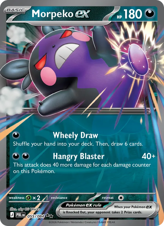 Morpeko ex Holo 055/84 Pitch Black Pokémon Card