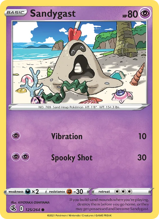 Sandygast Reverse Holo 125/264 Fusion Strike Pokémon Card