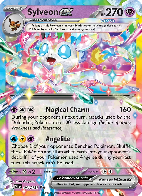 Sylveon ex Holo 041/131 Prismatic Evolutions Pokémon Card