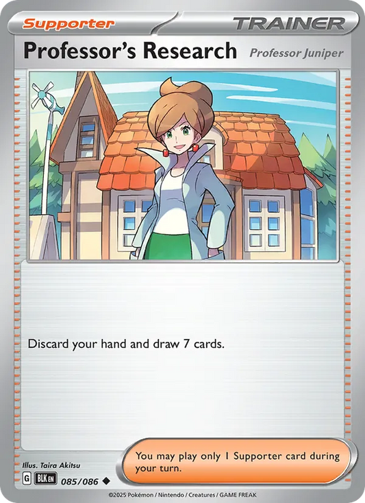 Professor's Research Normal 085/86 Black Bolt Pokémon Card