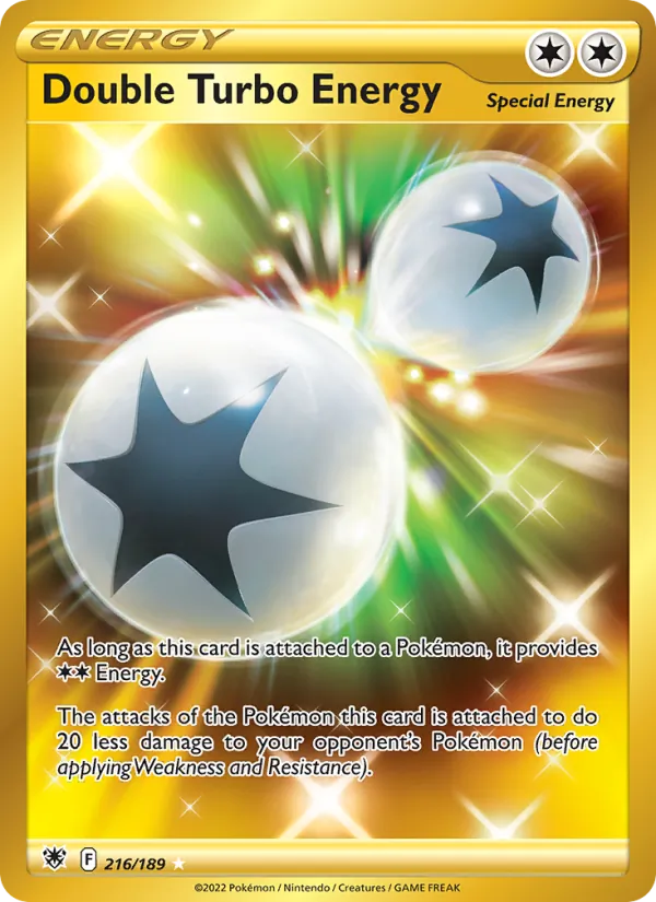 Double Turbo Energy Holo 216/189 Astral Radiance Pokémon Card