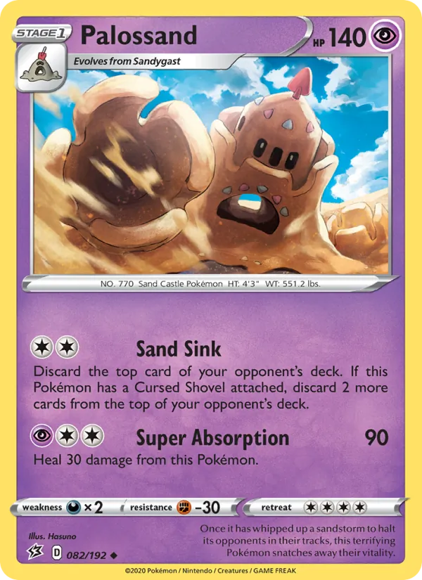 Palossand Reverse Holo 082/192 Rebel Clash Pokémon Card