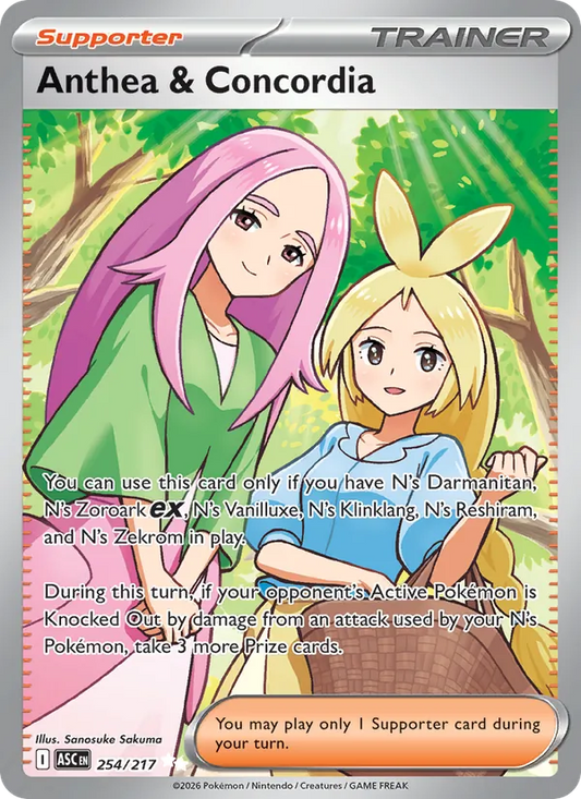 Anthea & Concordia Holo 254/217 Ascended Heroes Pokémon Card
