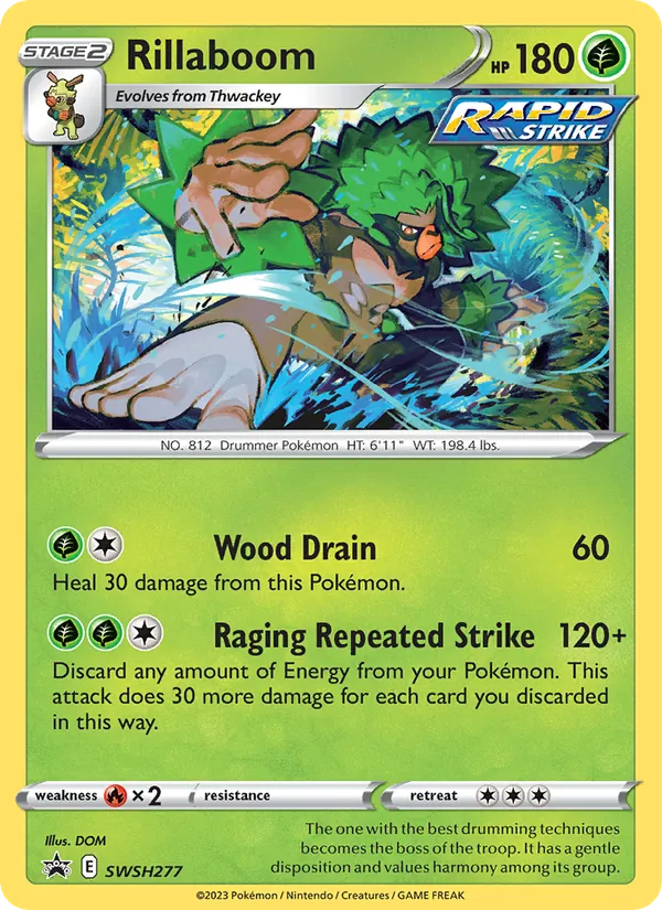 Rillaboom Holo WH277/307 SWSH Black Star Promos Pokémon Card