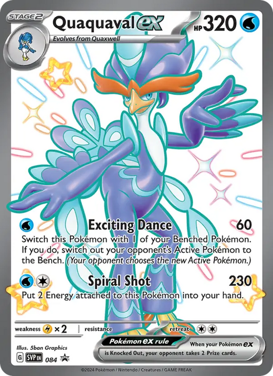 Quaquaval ex Non-Foil 084/225 SVP Black Star Promos Pokémon Card
