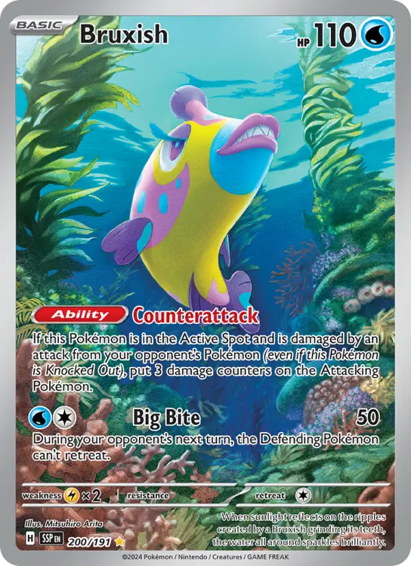 Bruxish Holo 200/191 Surging Sparks Pokémon Card