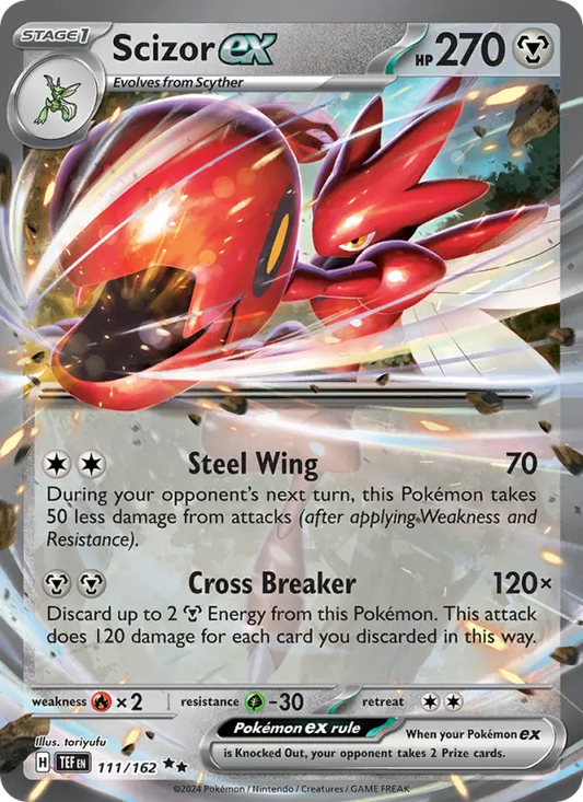 Scizor ex Holo 111/162 Temporal Forces Pokémon Card