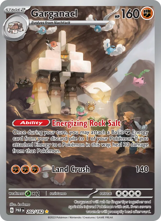 Garganacl Holo 202/182 Paradox Rift Pokémon Card