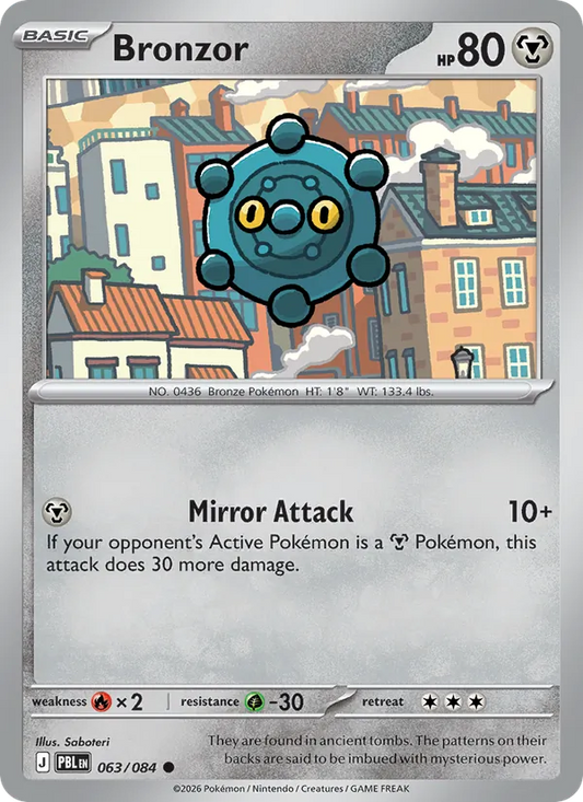 Bronzor Non-Holo 063/84 Pitch Black Pokémon Card