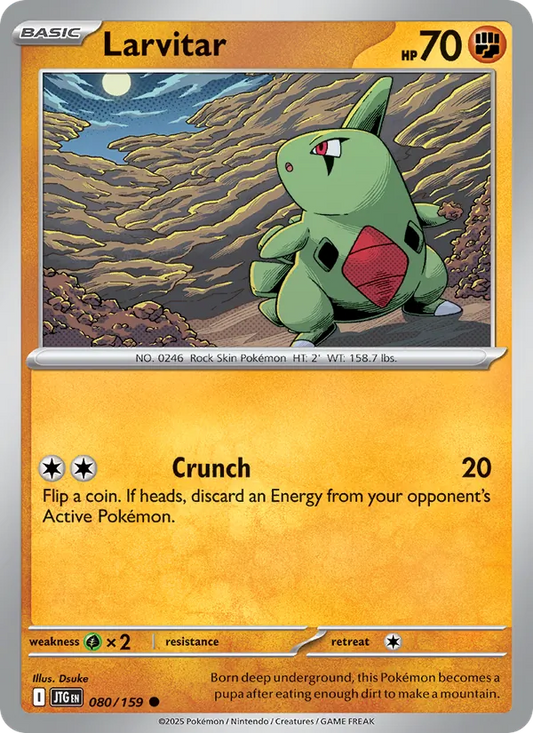 Larvitar Normal 080/159 Journey Together Pokémon Card