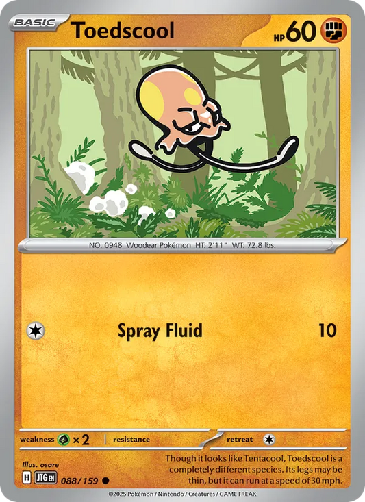 Toedscool Normal 088/159 Journey Together Pokémon Card
