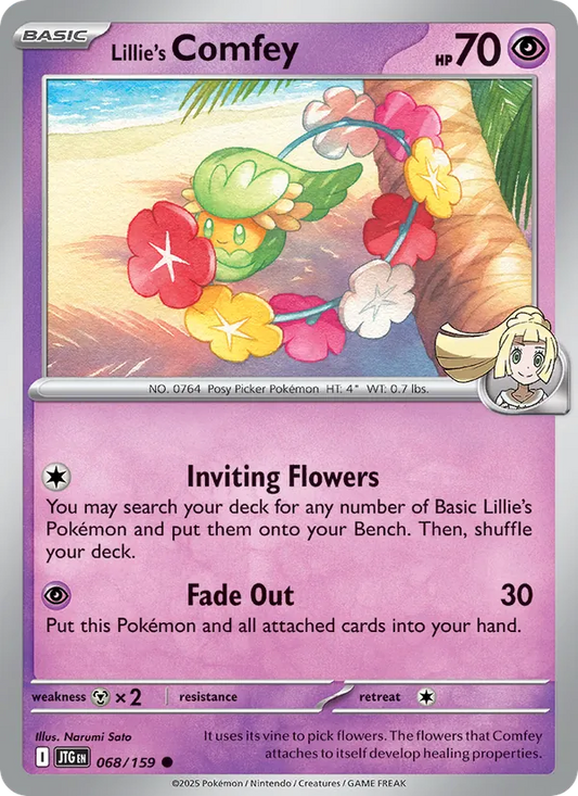 Lillie's Comfey Normal 068/159 Journey Together Pokémon Card