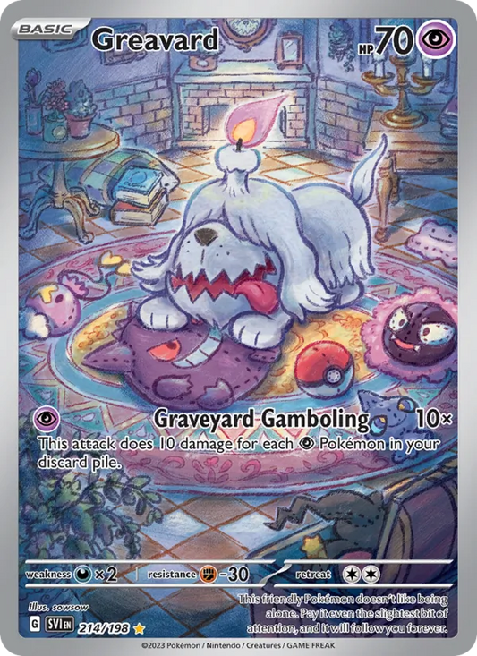 Greavard Holofoil 214/198 Scarlet & Violet Pokémon Card
