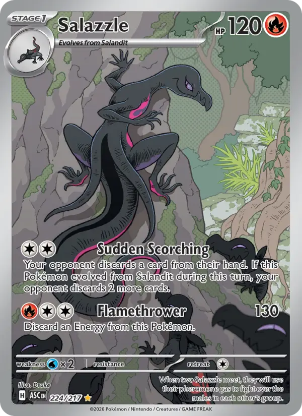 Salazzle Holo 224/217 Ascended Heroes Pokémon Card