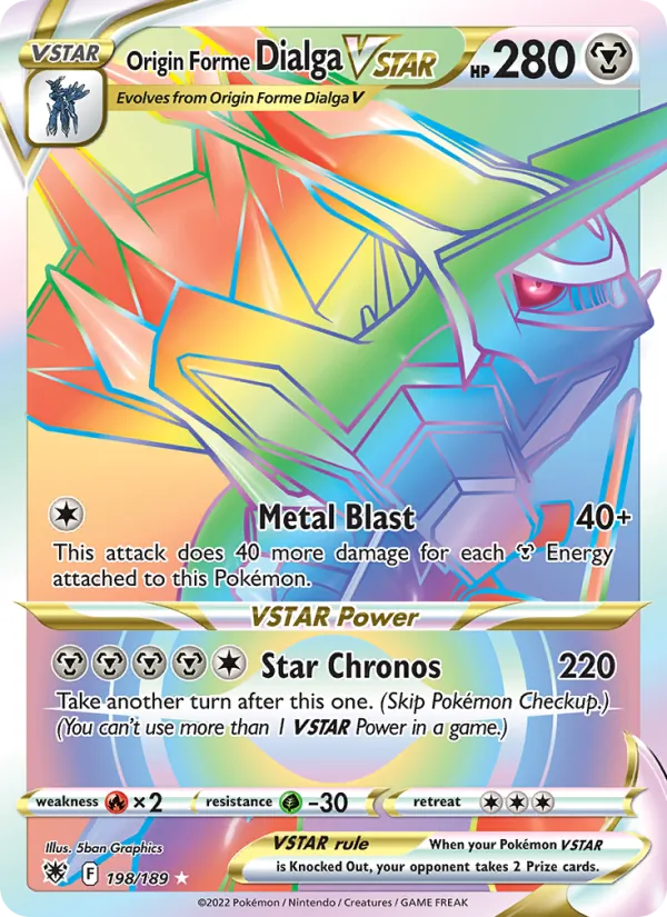 Origin Forme Dialga VSTAR Holo 198/189 Astral Radiance Pokémon Card