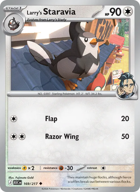 Larry's Staravia Normal 169/217 Ascended Heroes Pokémon Card