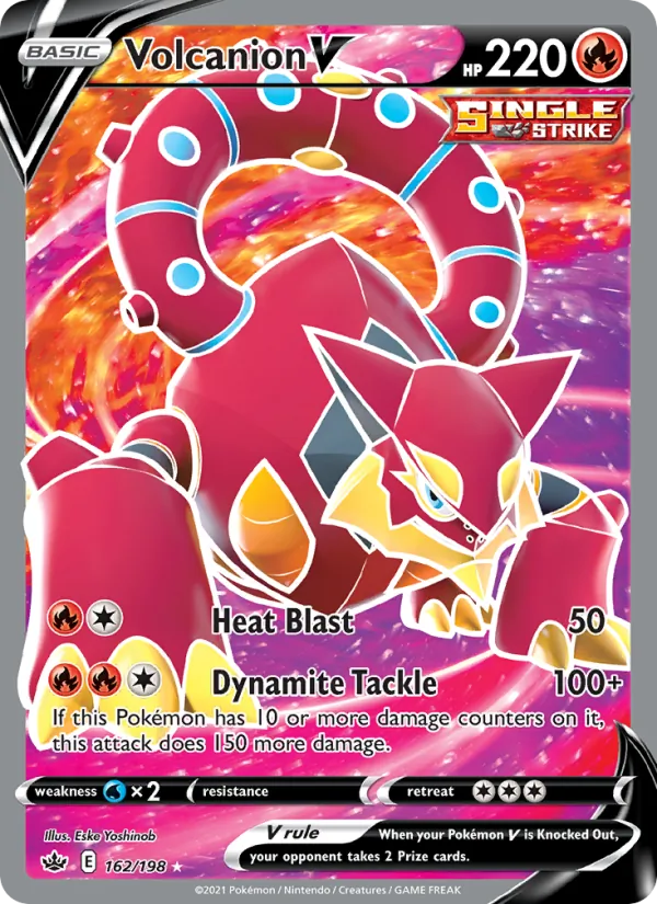 Volcanion V Holo 162/198 Chilling Reign Pokémon Card