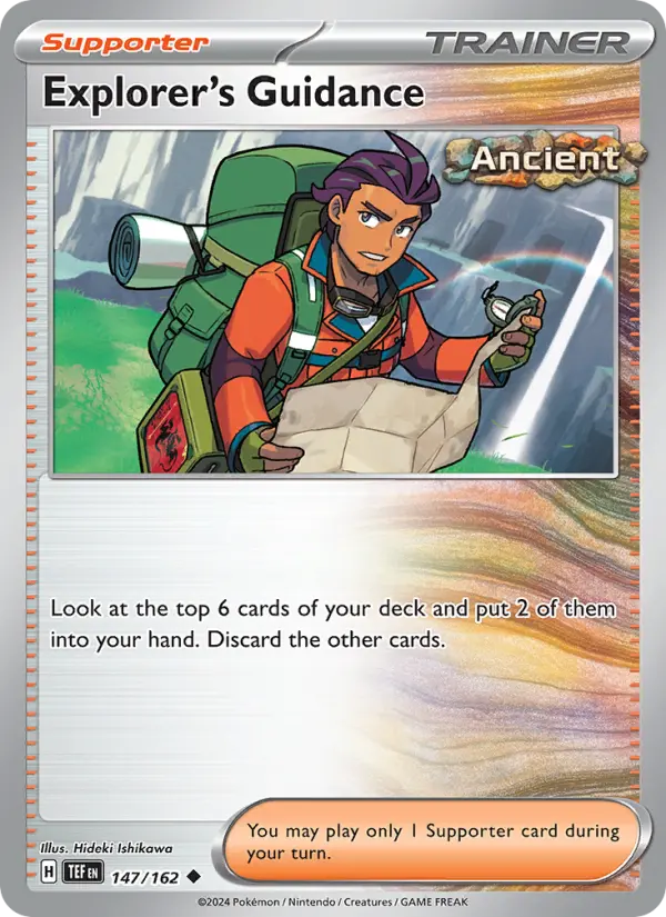 Explorer's Guidance Reverse Holo 147/162 Temporal Forces Pokémon Card