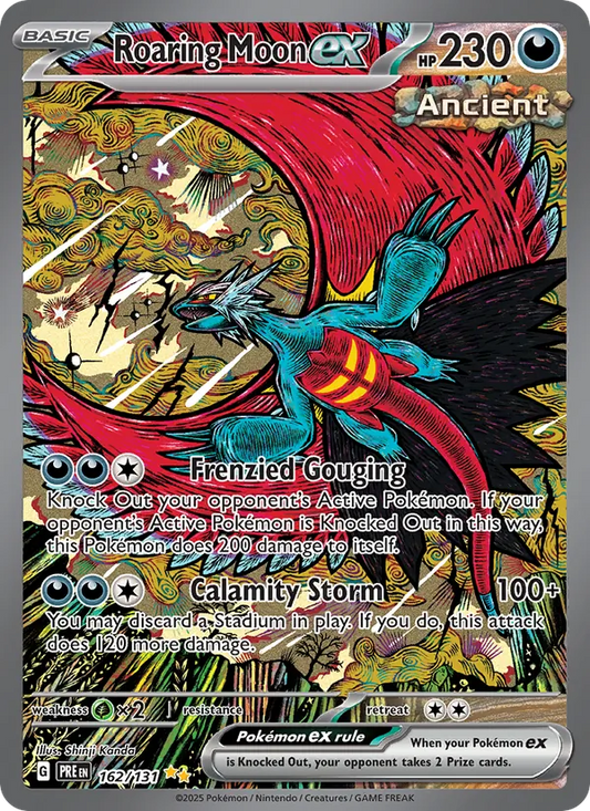Roaring Moon ex Holo 162/131 Prismatic Evolutions Pokémon Card