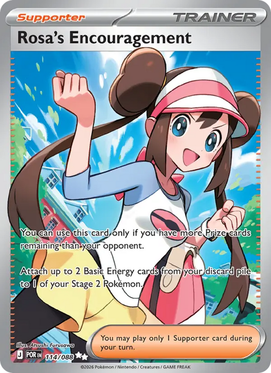 Rosa's Encouragement Holo 114/88 Perfect Order Pokémon Card
