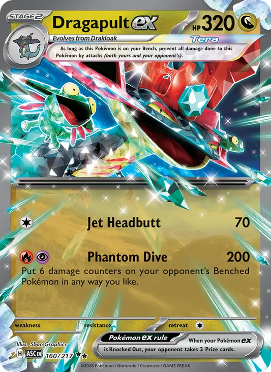 Dragapult ex Holo 160/217 Ascended Heroes Pokémon Card