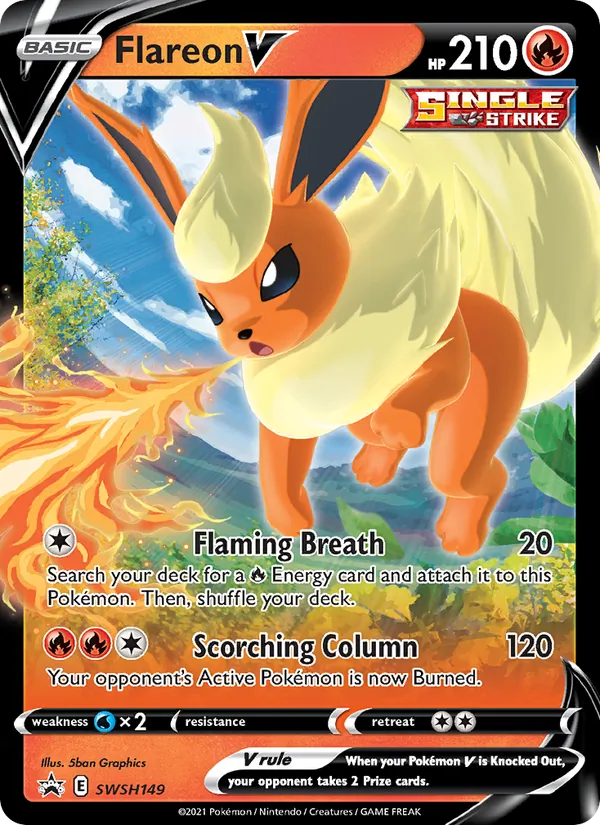 Flareon V Holo WH149/307 SWSH Black Star Promos Pokémon Card