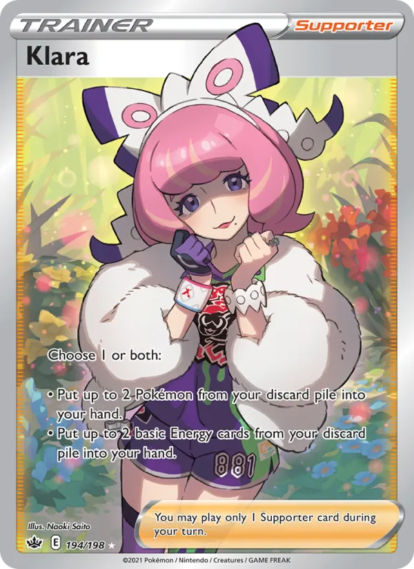 Klara Holo 194/198 Chilling Reign Pokémon Card