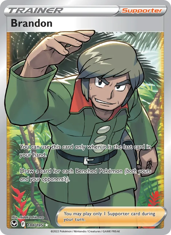 Brandon Holo 188/195 Silver Tempest Pokémon Card