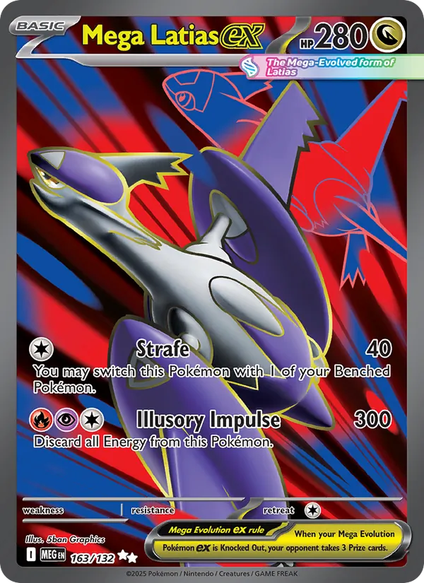Mega Latias ex Holofoil 163/132 Mega Evolution Pokémon Card