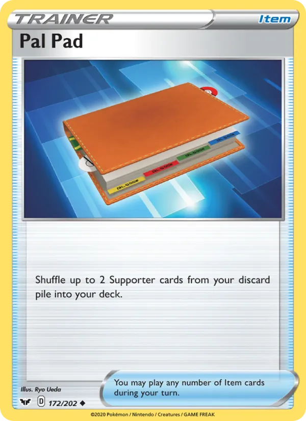 Pal Pad Reverse Holo 172/202 Sword & Shield Pokémon Card