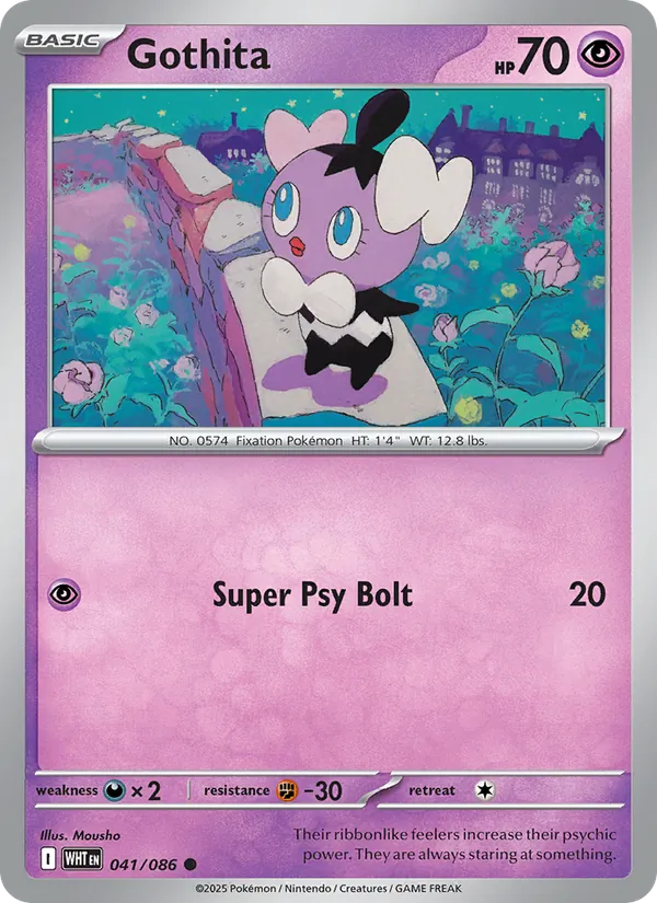 Gothita Normal 041/86 White Flare Pokémon Card
