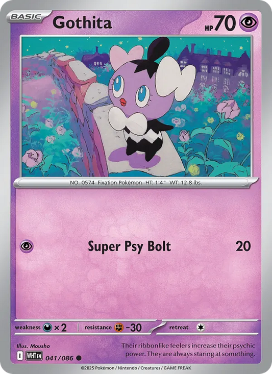Gothita Normal 041/86 White Flare Pokémon Card