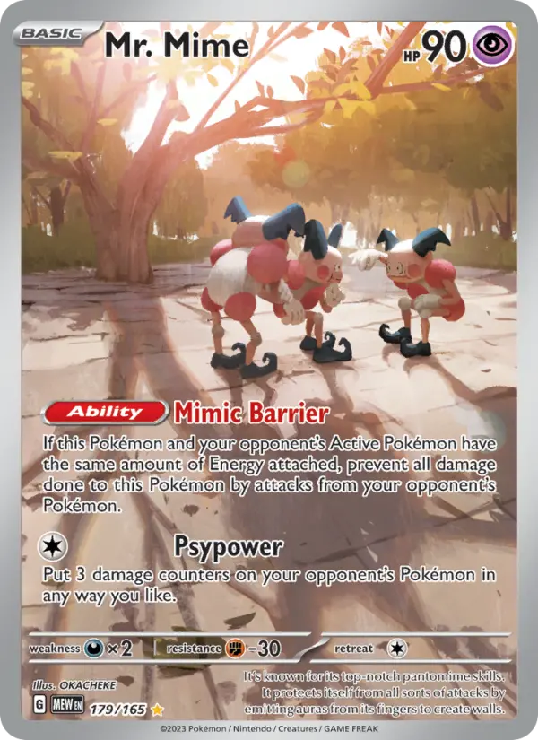 Mr. Mime Holo 179/165 151 Pokémon Card