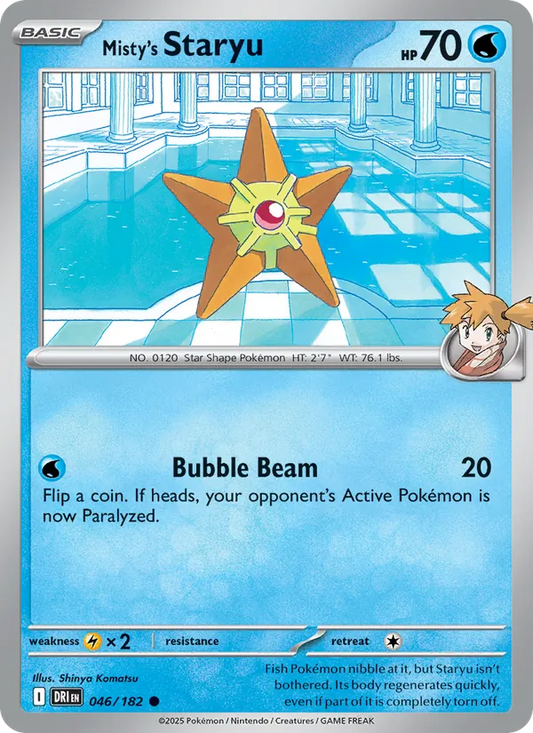 Misty's Staryu Normal 046/182 Destined Rivals Pokémon Card
