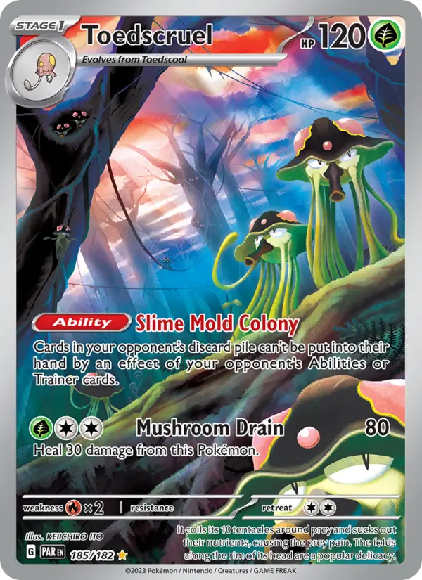 Toedscruel Holo 185/182 Paradox Rift Pokémon Card