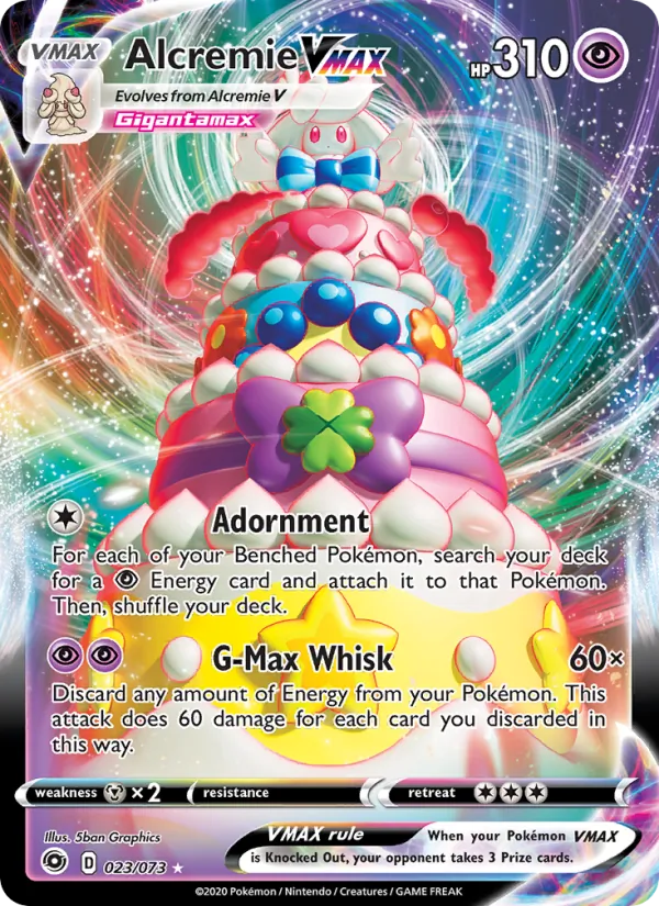 Alcremie VMAX Holo 023/73 Champion's Path Pokémon Card