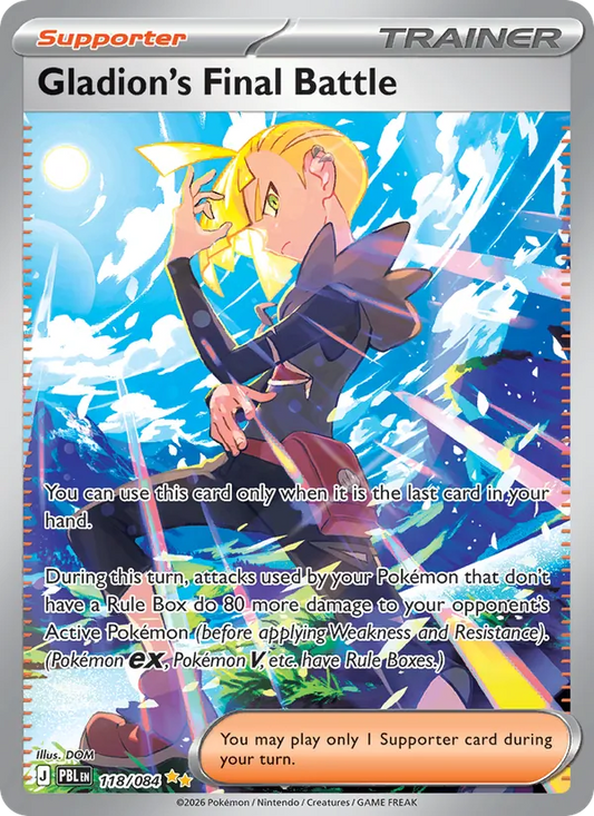 Gladion's Final Battle Holo 118/84 Pitch Black Pokémon Card
