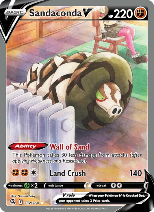 Sandaconda V Holo 252/264 Fusion Strike Pokémon Card