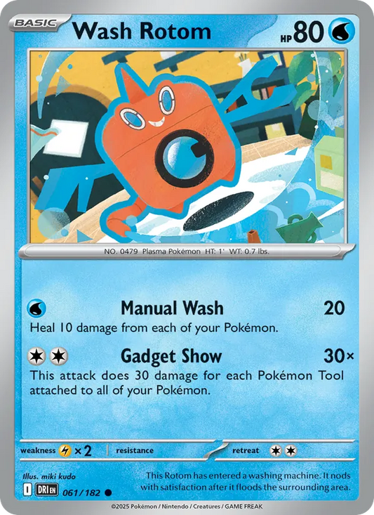Wash Rotom Normal 061/182 Destined Rivals Pokémon Card