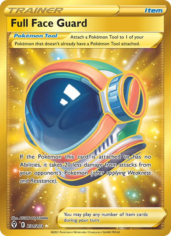 Full Face Guard Holo 231/203 Evolving Skies Pokémon Card