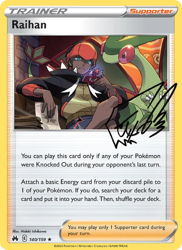 Raihan Reverse Holo 140/159 Crown Zenith Pokémon Card