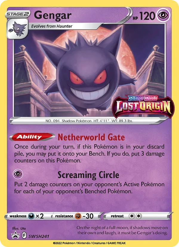 Gengar Holo WH241/307 SWSH Black Star Promos Pokémon Card