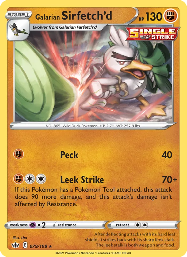 Galarian Sirfetch'd Reverse Holo 079/198 Chilling Reign Pokémon Card