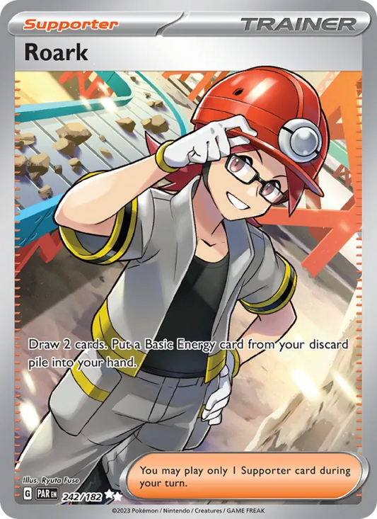 Roark Holo 242/182 Paradox Rift Pokémon Card