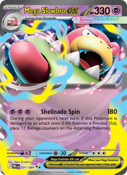 Mega Slowbro ex Holo 031/84 Pitch Black Pokémon Card