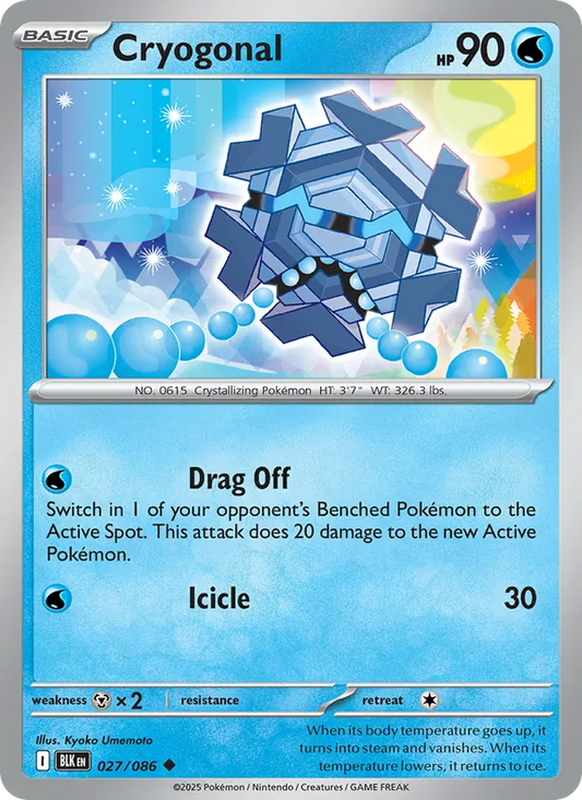 Cryogonal Normal 027/86 Black Bolt Pokémon Card
