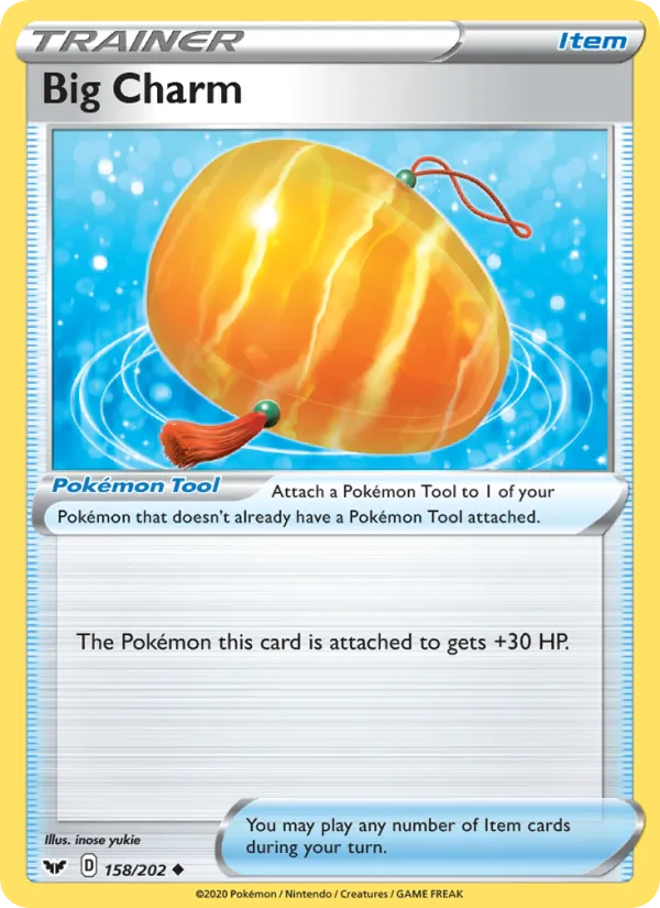 Big Charm Reverse Holo 158/202 Sword & Shield Pokémon Card